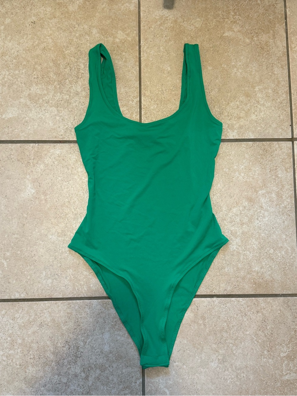 Zara Green Scoop Neck Bodysuit